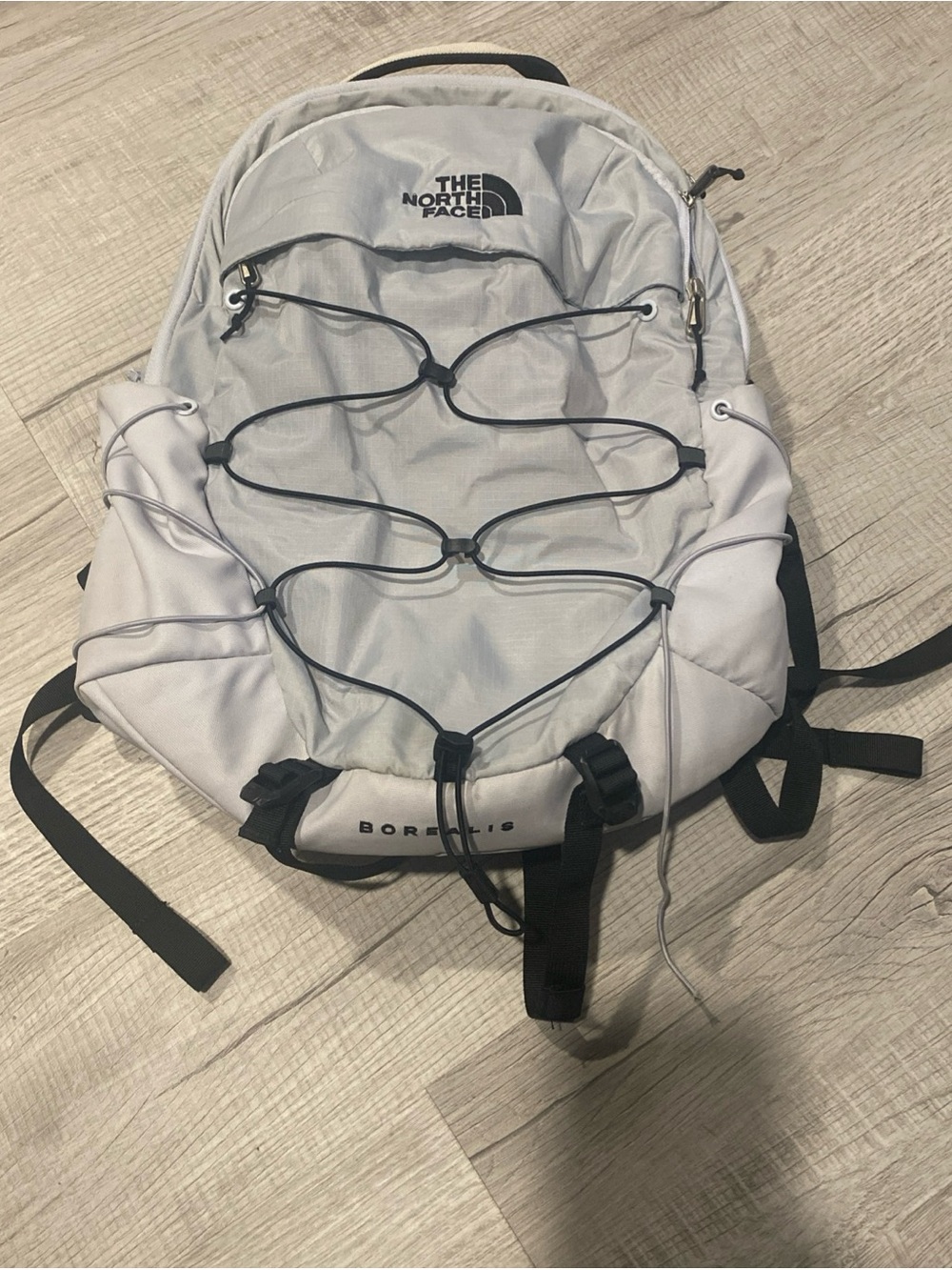 The North Face Borealis Backpack - Light Gray with Black Accents